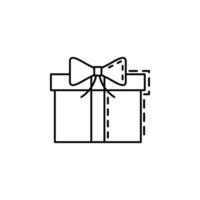 gift box dusk style vector icon