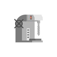 colored drilling machine production vector icon