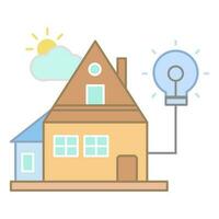 Cost for electricity in house vector icon