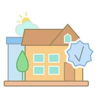 Checked for quality homes vector icon