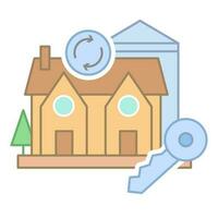 llave casa vector icono