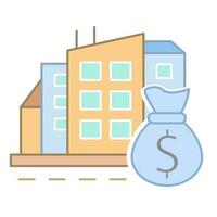 Market value of apartments vector icon