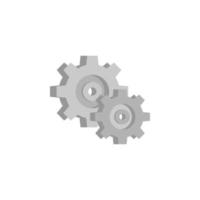 colored gears production vector icon