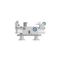 colored lathe production vector icon