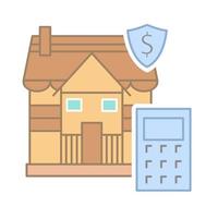 Calculation of the property value vector icon