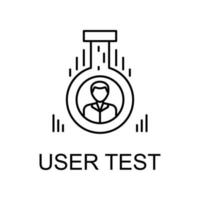 user test vector icon