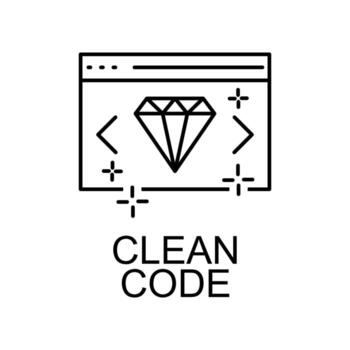 limpiar web código vector icono