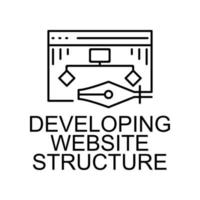 developing website structure vector icon