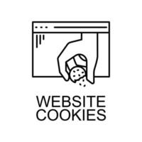 sitio web galletas vector icono