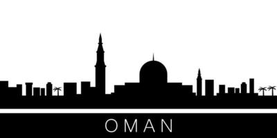 Oman detailed skyline vector