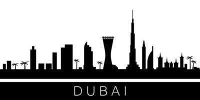 Dubai detailed skyline vector icon