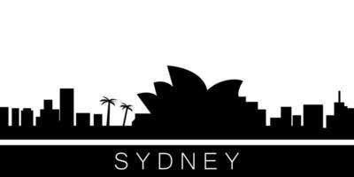 Sydney detailed skyline vector