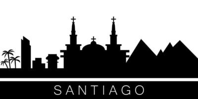 Santiago detailed skyline vector