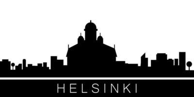 Helsinki detailed skyline vector