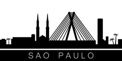 Sao Paulo detailed skyline vector icon