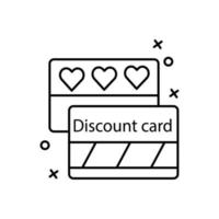 Card, gift discount vector icon