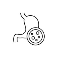 Stomach cancer vector icon