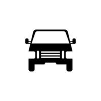 front view automobile, car vector icon