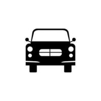 front view automobile, car vector icon