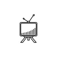Match, sports, television vector icon