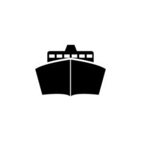 front view ship, transport vector icon