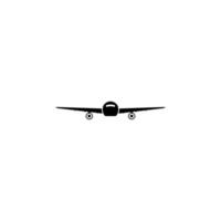 front view transport, plane vector icon