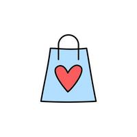 Valentine's Day, package vector icon