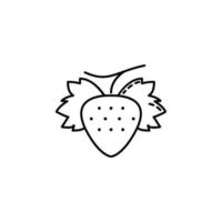 Strawberry dusk style vector icon