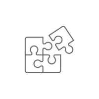 Puzzle, teamwork vector icon