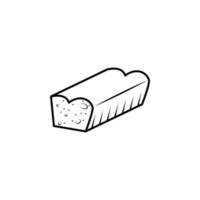 Bread, biscuits, pastry, brioche vector icon