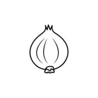 Onion, food, spice vector icon