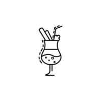fruit cocktail dusk style vector icon