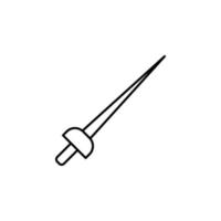 sword outline vector icon