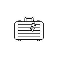 suitcase dusk style vector icon