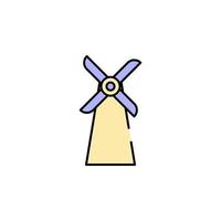 Windmill power vector icon