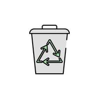 Eco recycle vector icon