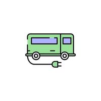 Eco Bus vector icon