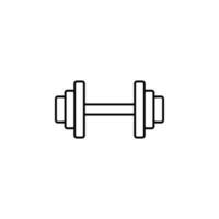 dumbbells outline vector icon