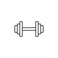 dumbbells outline vector icon