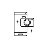 Camera, smartphone, photograph vector icon