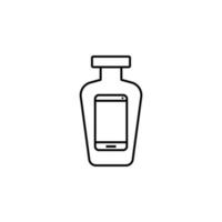 Detox, smartphone, digital vector icon