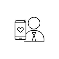 Favorite, smartphone, user vector icon