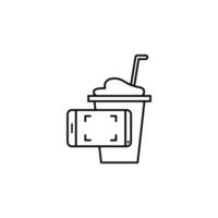 Order, drink, smartphone vector icon