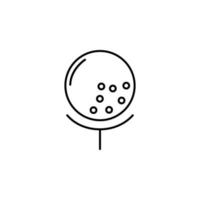 golf ball outline vector icon