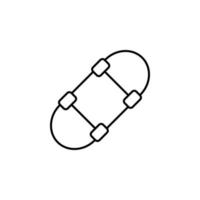 skateboard outline vector icon