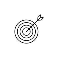 bow and target outline vector icon