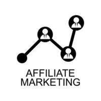 icono de vector de marketing de afiliados