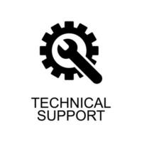 icono de vector de soporte técnico