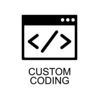 custom coding vector icon