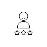 rating user vector icon